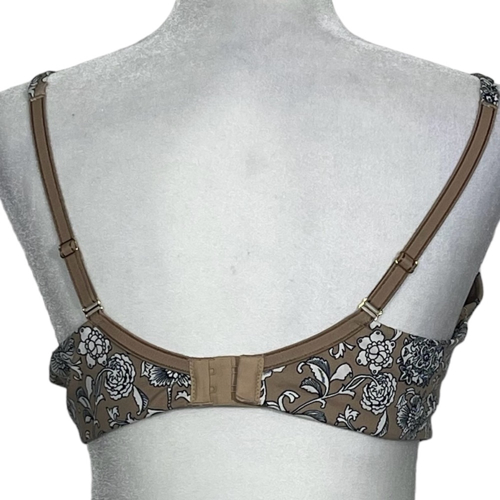 Soma Embraceable Full Coverage Tan and White Floral Bra - Picture 3 of 5